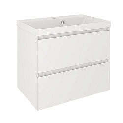 Тумба подвесная ASTRA 70 /2ящ/белая/раковина Астория Florentina/AQUA DE MARCO