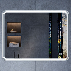 Зеркало LED VLM-3MA800-2 800х600 c сенсорным выключателем и диммером, антизапотевание, , шт