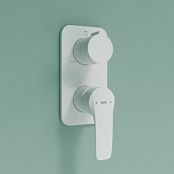 Душевая система с тропическим душем, ручным душем и изливом, белый матовый, Ray, IDDIS, RAYWT03i68