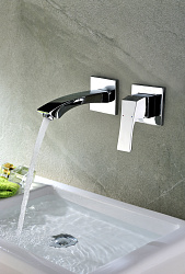 Встраиваемый смеситель для раковины, излив 18 см, латунь/хром