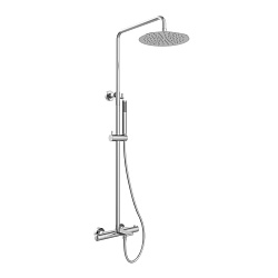 Душевая стойка Vogue VSFS-1V1TCH термостат с изливом, 25см верх душ из нерж. стали, хром, , шт