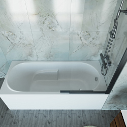 Ванна акриловая Vincea VBT-2A170-LG с ножками 1700*750*480, пристенная, цвет белый, , шт