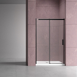 Душевая дверь Dice VDS-4D110CLB, 1100, черный, стекло прозрачное, , шт