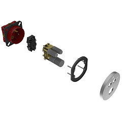 Встраиваемый смеситель для душа VSCV-322T-MGM двухфункциональный, термостатический, вороненая сталь,