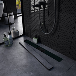 Corpa Nera Salieri/Сальери душевой трап 60 см под плитку с гидрозатвором, черный