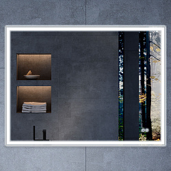 Зеркало LED VLM-3VN1007-2 1000х700 c сенсорным выключателем и диммером, антизапотевание, , шт