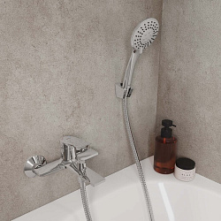 Смеситель для ванны, глянцевый хром, Azure, Milardo, AZUSB00M02