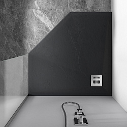 Поддон для душа из искусственного камня VST-4SP9090A, 900*900*25, антрацит, , шт