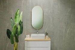 DREJA Зеркало GLOW 50х100 см, алюм. профиль, золото