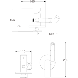 Гигиенический душ, латунь, хром HB55505