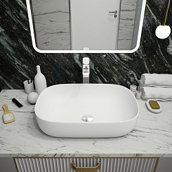 Corpa Nera Viotti/Виотти  60 раковина накладная, artceramic, белый матовый