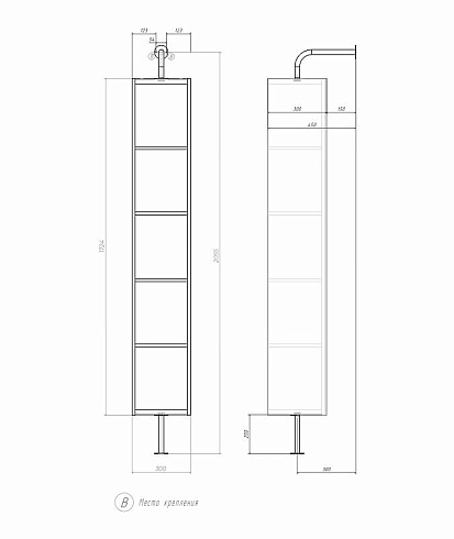Пенал Grani 300 поворотный