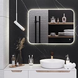 Зеркало/LED-подсветка (60см*80см)/сенсор.выключатель Milan/AQUA DE MARCO