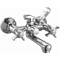 Смеситель для ванны, короткий излив, латунь, хром HB3024