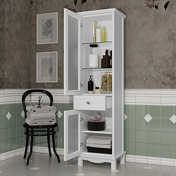 Пенал Opadiris Омега, цвет белый матовый, левый, 2 вар.