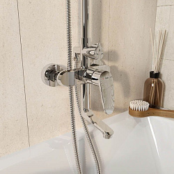 ВЫВОД Смеситель с верхним душем и изливом, Optima Home, IDDIS, OPTSB3Fi06