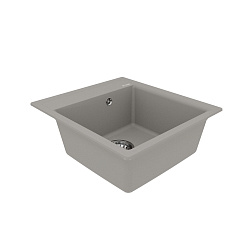 HANKA 450 Мойка кухонная из кварцгранита цвет: грей комплектация: крепеж, сливная арматура с перелив