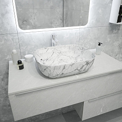 Corpa Nera Viotti/Виотти  50 раковина накладная, artceramic, белый мрамор