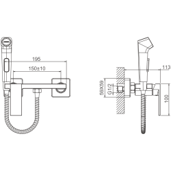 Смеситель с гигиенической лейкой Белый B55653-8