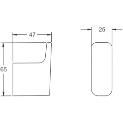 Крючок, хром B90605-1
