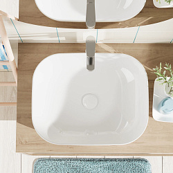 Раковина накладная Pragma Nanta, белая глянцевая, NAN1.GWSL.009