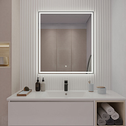 Зеркало/LED-подсветка(80см*90см)/сенсор. выключатель Carrera/AQUA DE MARCO