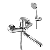 LINARA Смеситель для ванны с поворотным изливом 20 см, поворотный переключатель, латунь/хром