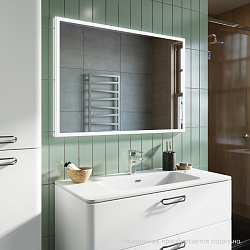 Тумба подвесная, белая, 100 см, Brick, IDDIS, BRI10W1i95. Подходит умывальник: 0101000i28