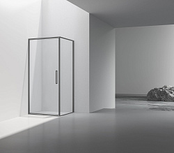 Душевой уголок Slim 8mm VSR-4SLP9010CLGM, 1000*900, вороненая сталь, стекло прозрачное, , шт