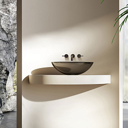 Раковина прозрачная Vincea VBS-6T11B, 500*350*150, накладная, цвет черный, , шт