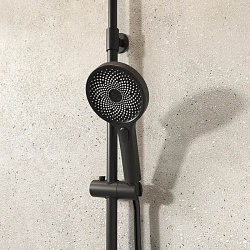 Смеситель для ванны с верхним душем, черный матовый, SpaHome, IDDIS, SPABLBTi06
