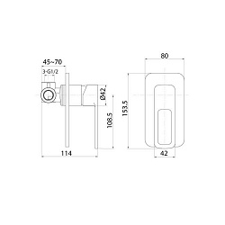 Встраиваемый смеситель с одним выходом, Slide, IDDIS, SLISB00i66