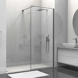 Душевая перегородка Walk-In VSW-1HS900CLGM, 900*2000, вороненая сталь, стекло прозрачное, , шт