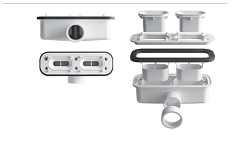 Сифон для поддонов из искусственного камня Vsph-D611 с гидрозатвором, , шт