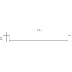 Держатель для полотенец, двойной 600 мм, хром HB8809
