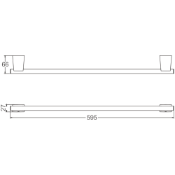 Держатель для полотенец, оружейная сталь B91201