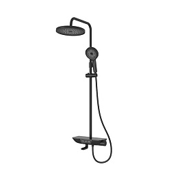 Смеситель для ванны с верхним душем, черный матовый, SpaHome, IDDIS, SPABLBTi06