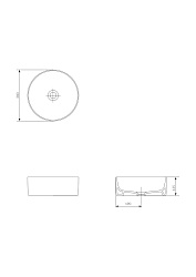 ВЫВОД Раковина встраиваемая: CREA на столешницу, 38, RING, белый, Сорт1,