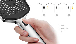 Ручной душ с шлангом Inspire VSHN-3I4HMB, черный, , шт