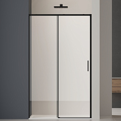 Душевая дверь Soft 2 VDS-3SO2110CLB, 1100, черный, стекло прозрачное, , шт