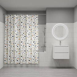 Штора для ванной, 200x180 см, Полиэстер, белый, IDDIS, BT01P18i11