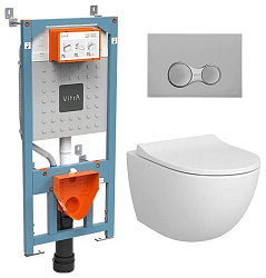 Sento L-Box set (унитаз 7748B003-0075, инстал. 762-5800-01, кнопка 740-0485, сид.130-003-009)