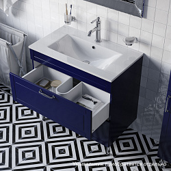 Тумба  напольная, 80 см, синий, Oxford, IDDIS, OXF80N0i95