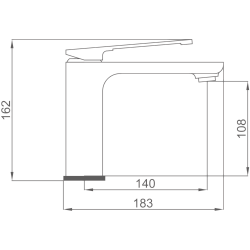Смеситель для раковины, латунь, черный HB10817-7