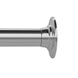 Угловой карниз для ванной комнаты 050 ХРОМ ГЛЯНЕЦ  Размер: 90*90*90(90*180) см  материал алюминий