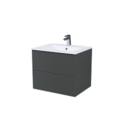 Тумба с умывальником, подвесная, 60 см, темно-серый, Bild, IDDIS, BIL60G0i95K
