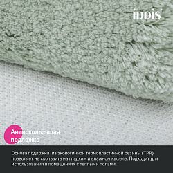 Коврик для ванной комнаты, 50x80, микрофибра, светло-зеленый, IDDIS,