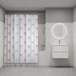 Штора для ванной, 200x180 см, Полиэстер, IDDIS, BO03P18i11