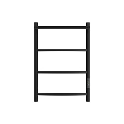 Полотенцесушитель электрический Point Афина PN04846PB П3 400x600 с полкой, диммер справа, черный