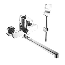 Смеситель термостатический универсальный с поворотным изливом 35 см, поворотный переключатель, латун